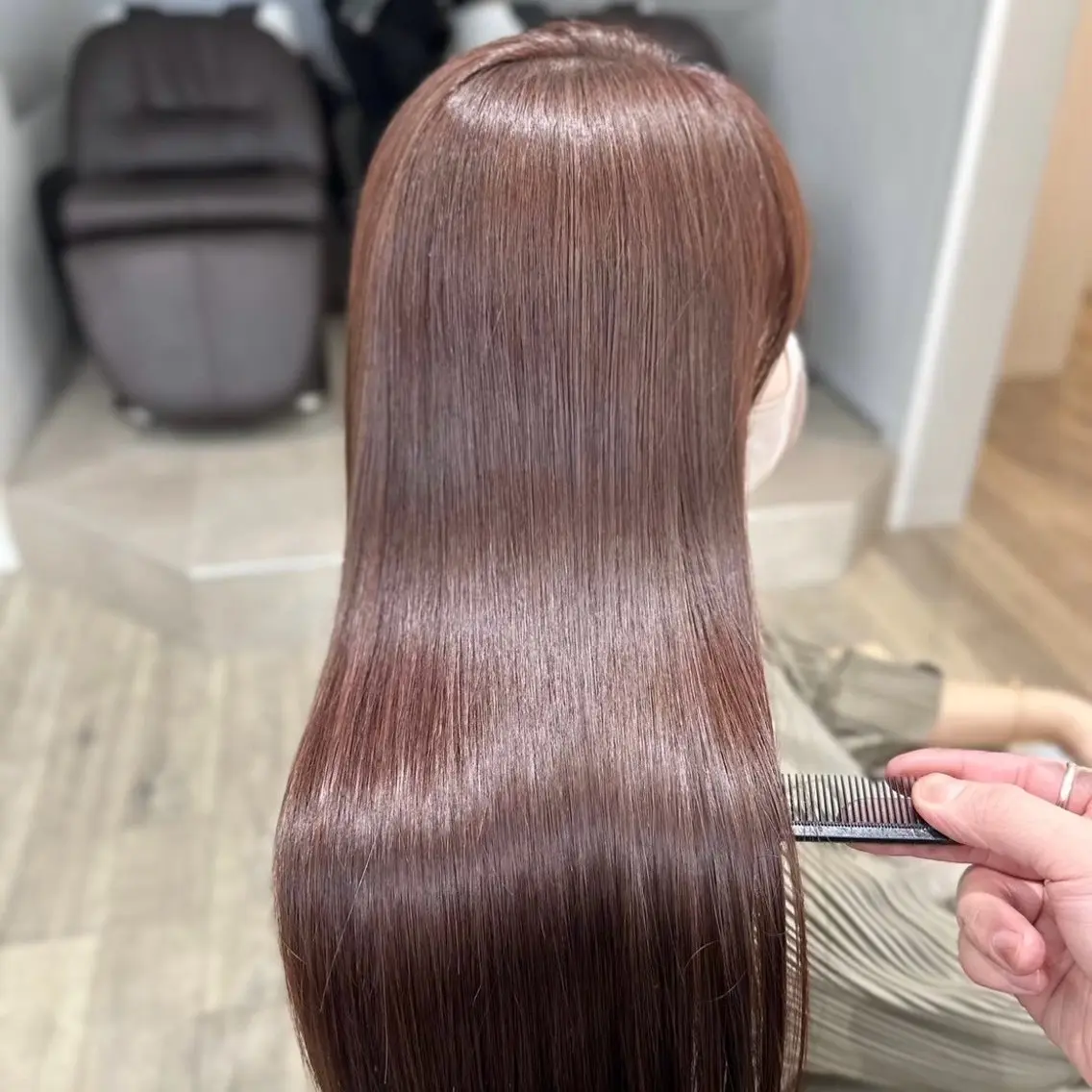 ロング 縮毛矯正 透明感カラー💫 Katsukiのヘアスタイル