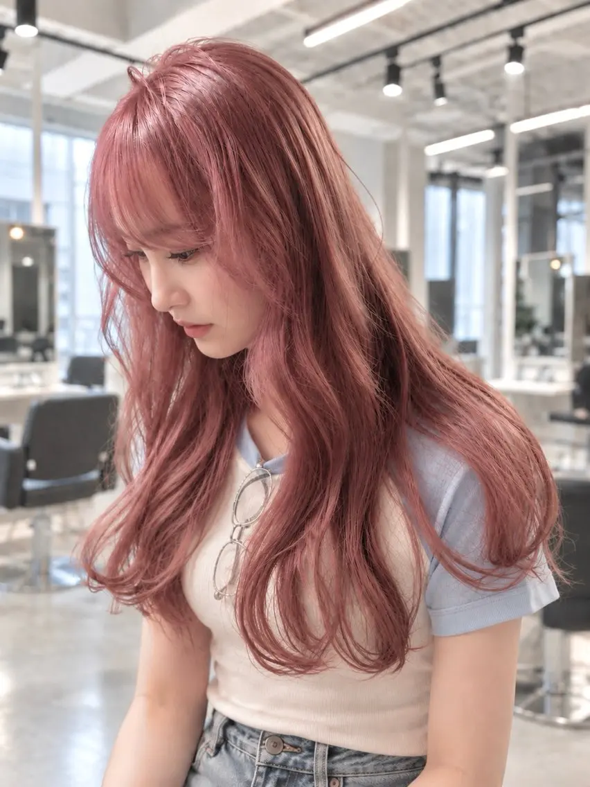 ロング カラー ヘアカラー ツキノキ ミナのヘアスタイル