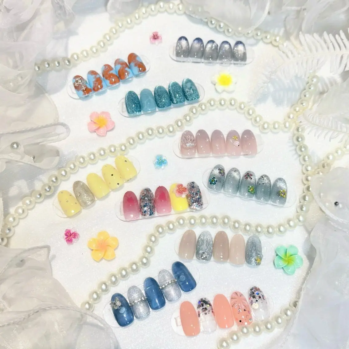 🔰口コミ記入必須【Jr】オフなし⭐️ 【季節限定】夏限定ネイル🌻🩵の写真
