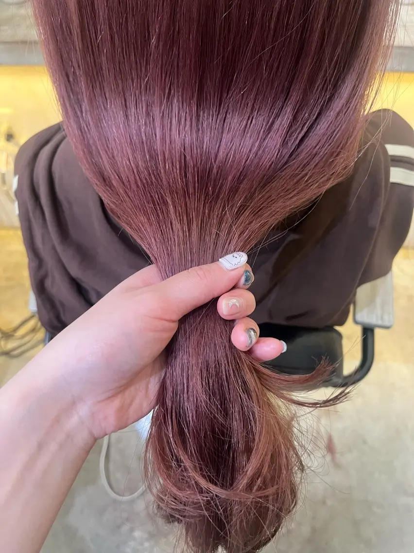 セミロング カラー ベージュカラー ピンクカラー ピンクベージュ カラーモデル募集🦕 mikuのヘアスタイル