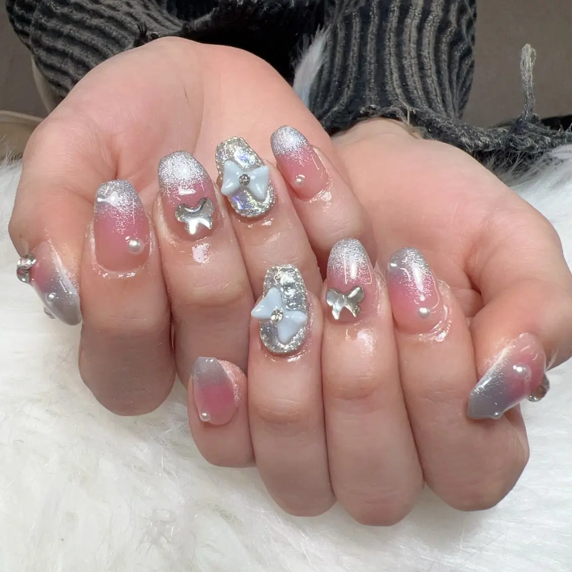ネイル ハンドネイル 🎀nana🫧 ワンホンネイル🎀のネイルデザイン