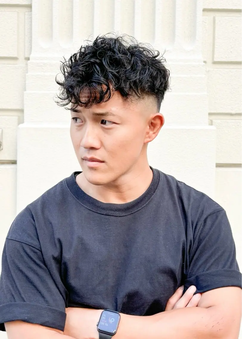 ショート パーマ メンズ メンズパーマ カット パーマ 三宮メンズカット ヨシイッキのヘアスタイル