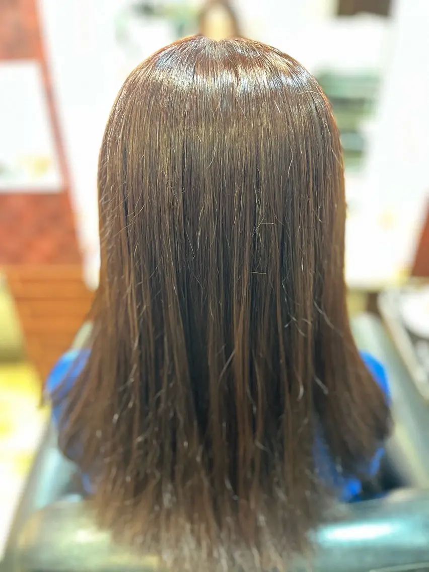 セミロング カラー 織田 英之のヘアスタイル