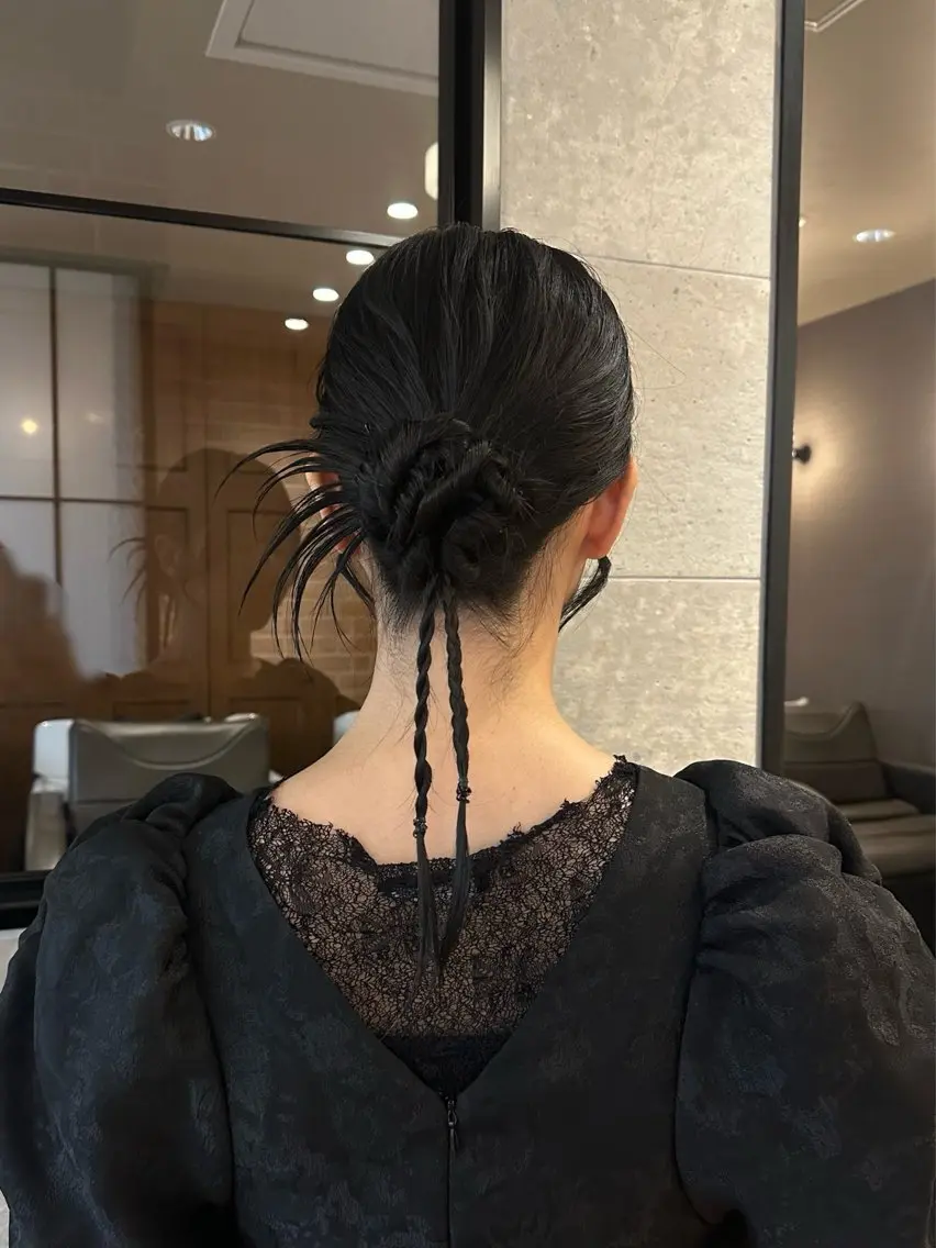 【期間限定価格✨】式典やイベント🫧ハーフアップ or フルアップアレンジ🎀お呼ばれヘアに最適💘の写真