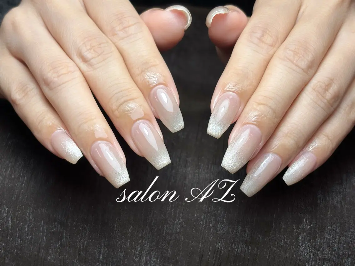 ネイル 長さ出し フットネイル フレンチネイル マグネットネイル ニュアンスネイル salon AZのネイルデザイン