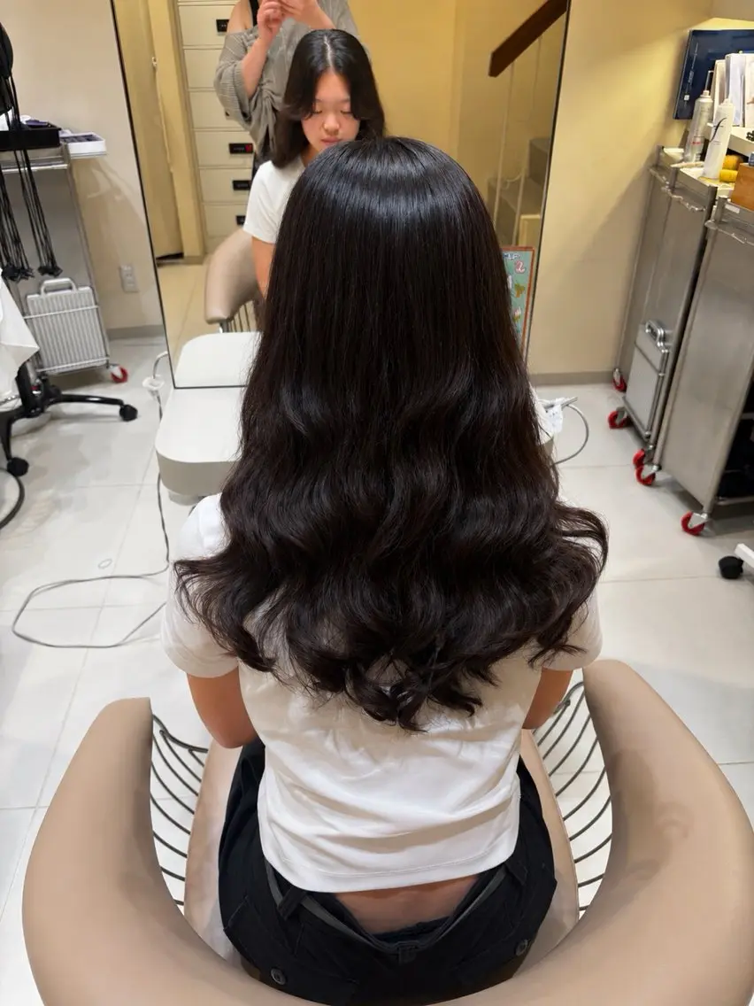 ロング パーマ メンズ・コテ巻き✨南 津麦のヘアスタイル