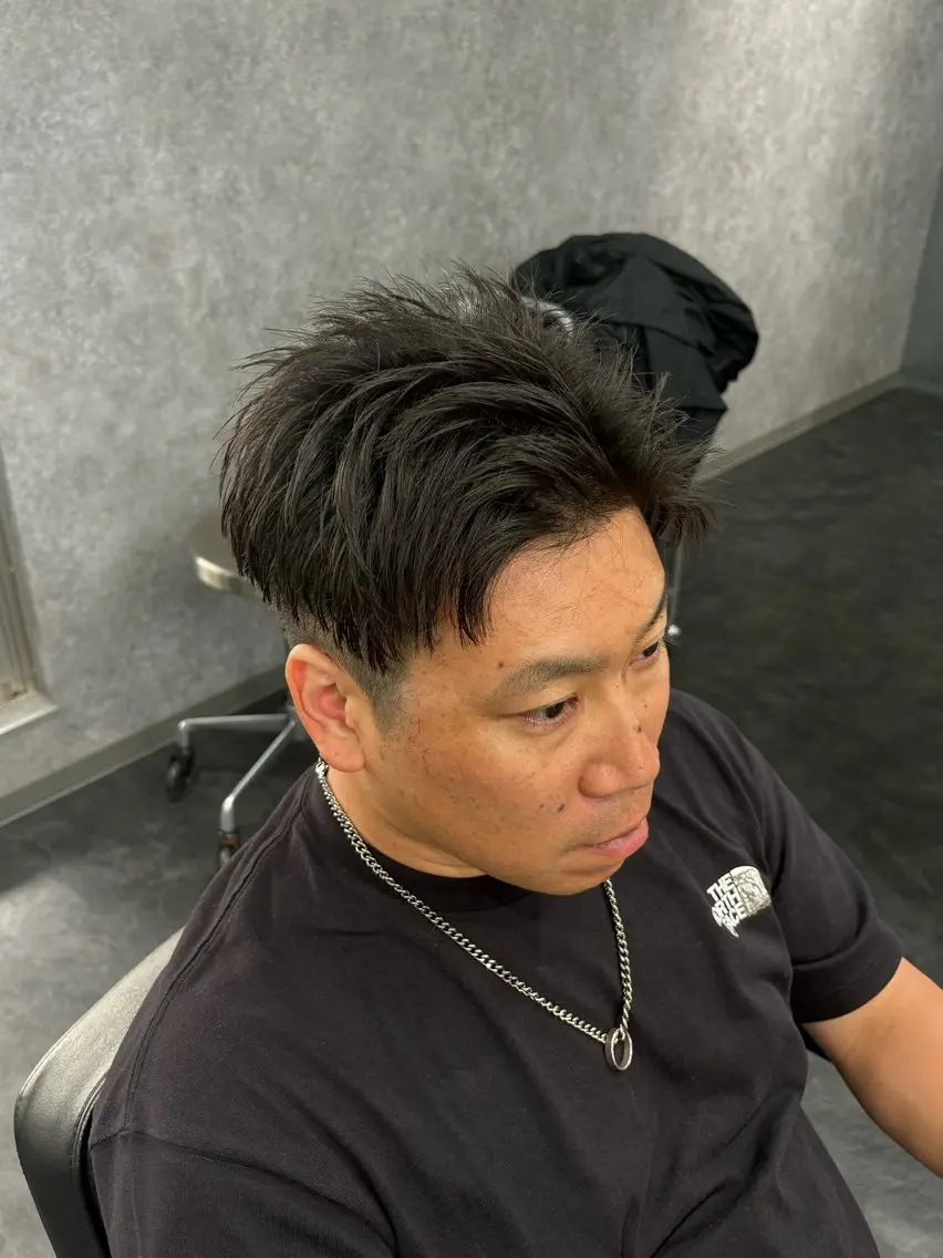 メンズ スパイキーショート センターパート特化 🌹RIO🌹のヘアスタイル