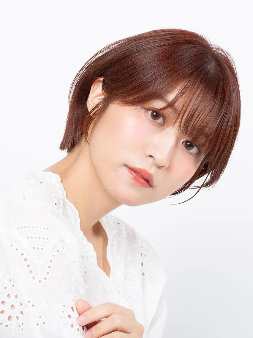 ショート カラー 丸みショート ボブ ショートヘア 小顔カット 縮毛矯正 💎ハイライトカラー /髪質改善カラー💎のヘアスタイル