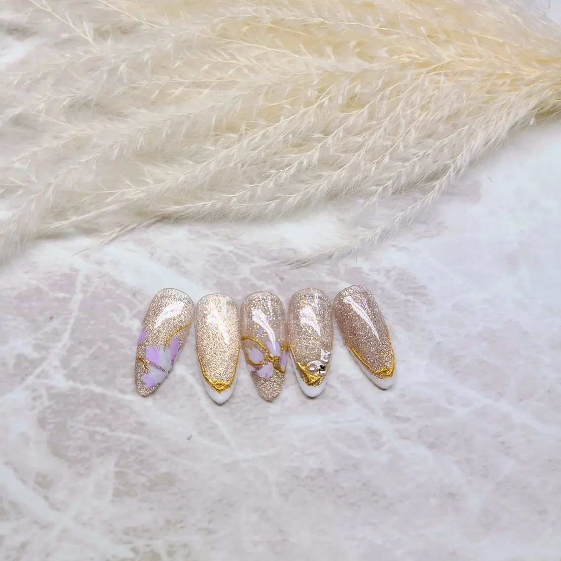 ネイル 入学式 ジェルネイル 卒業式 マグネットネイル Nail  Ai    のネイルデザイン