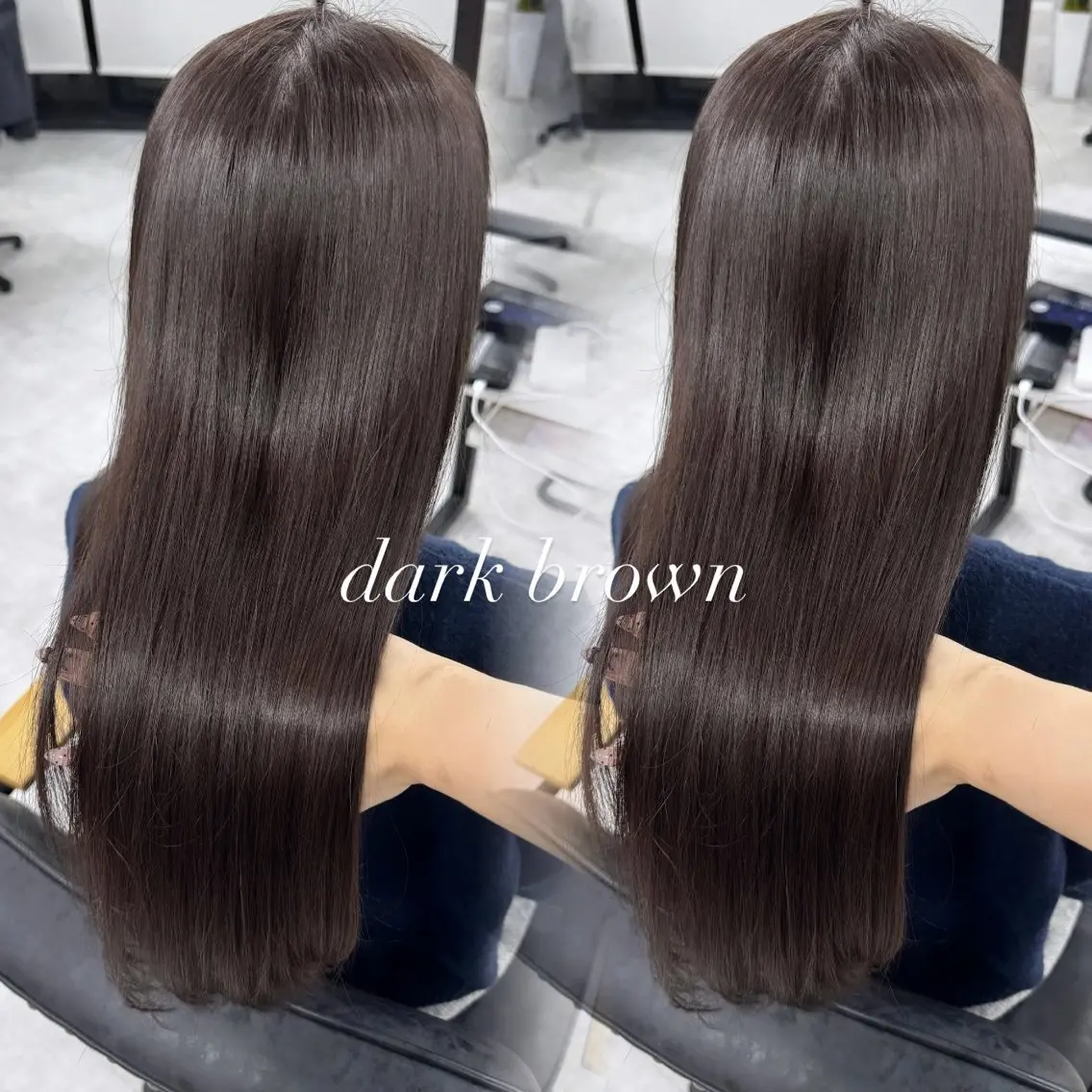 ロング カラー アッシュ アッシュブラウン ベージュカラー 黒髪 ブリーチ カット ヘアカラー トリートメント 赤み無し柔らかカラー 【梅田】madokaのヘアスタイル