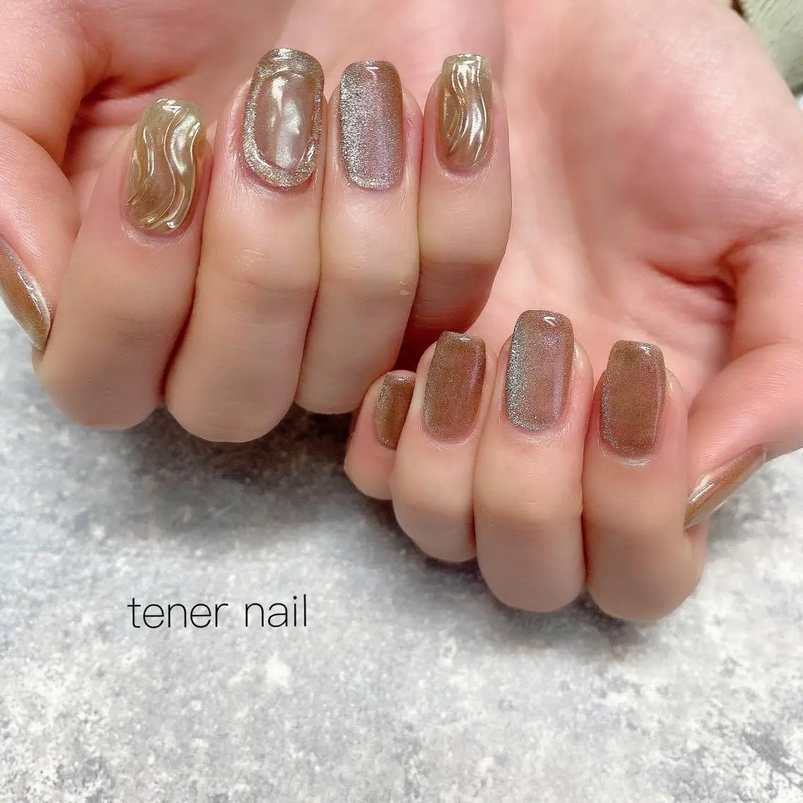 ネイル マグネットネイル マグネットワンカラー ワンカラーネイル テネルネイル tener nailのネイルデザイン