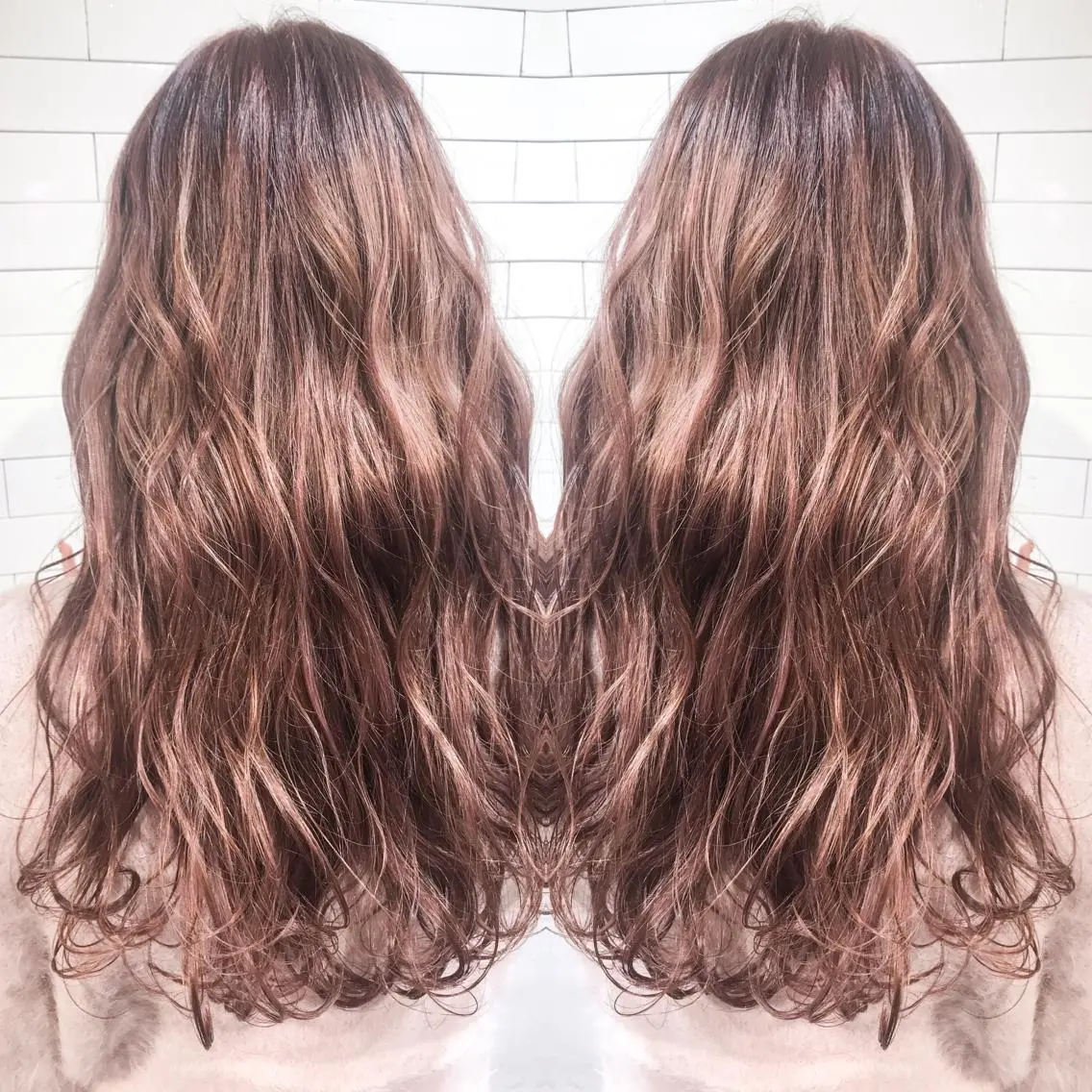 ロング カラー ブリーチ ピンクカラー 🧡ショートの達人 🧡SHOのヘアスタイル