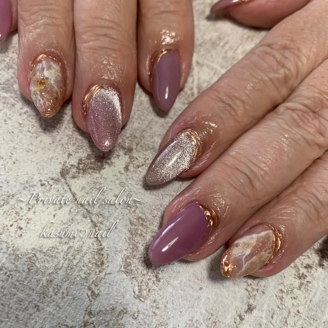 ネイル ラメ(グリッター) ミラーネイル ニュアンスネイル 冬ネイル KASUMI♡ Nailのネイルデザイン