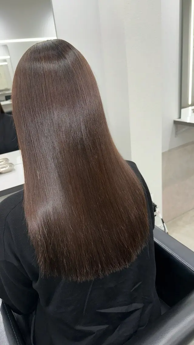 ロング 縮毛矯正 福岡美容師🔥 ヒビキのヘアスタイル