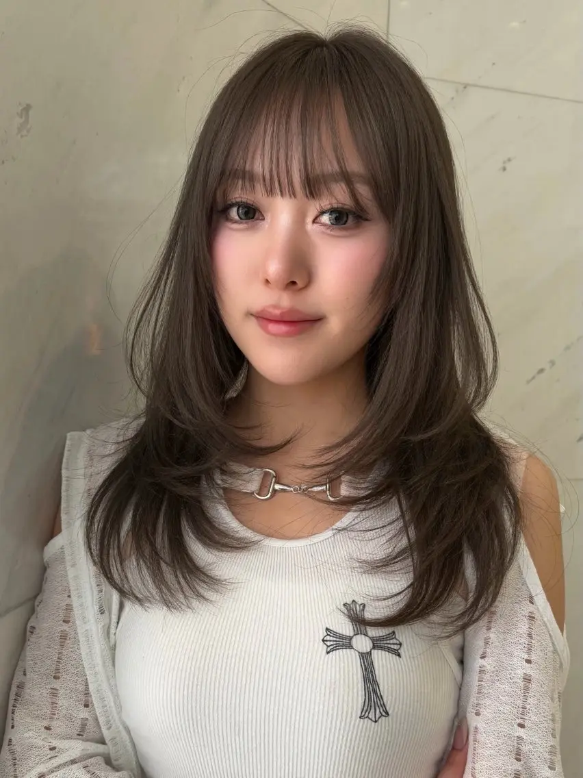 ロング レイヤーカット ヘアカラー sisterLino ボブ★レイヤー国分寺のヘアスタイル