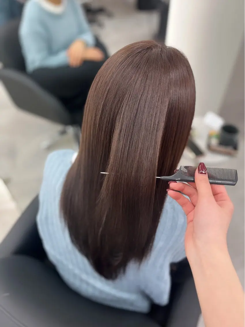 ロング 髪質改善 トリートメント Itsuki/心斎橋 髪質改善/暗髪カラーのヘアスタイル