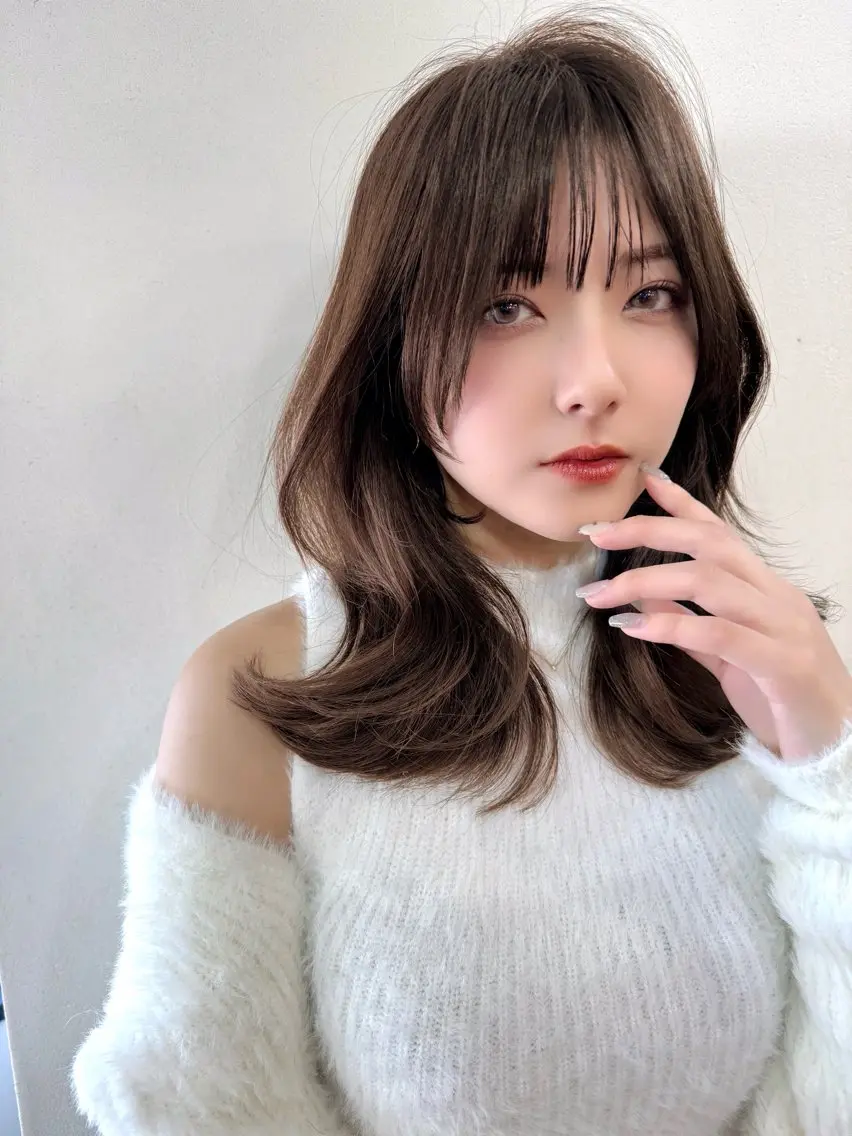 セミロング カラー 似合わせレイヤー 🇰🇷荒木洋文のヘアスタイル