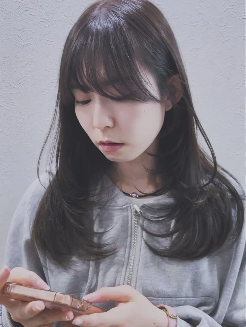 ロング カット ヘアカラー トリートメント 剣持友希/ifh iizuka/高崎のヘアスタイル
