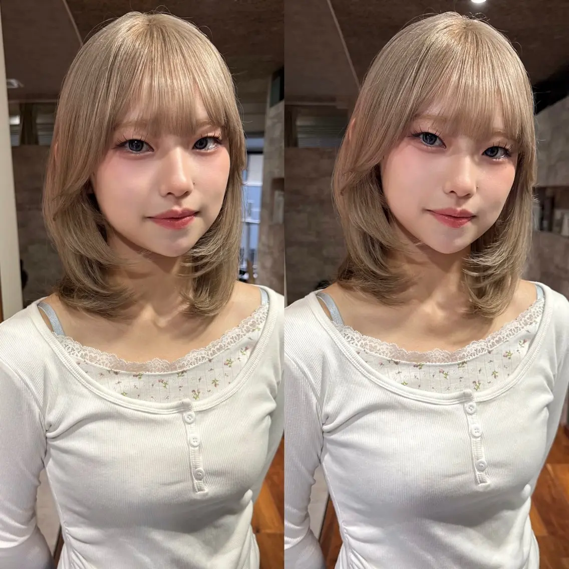 ミディアム カラー カット ヘアカラー トリートメント mai / linoah˚✧のヘアスタイル