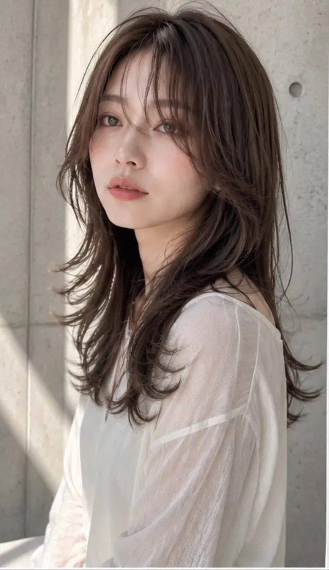 セミロング カット ヘアカラー 🦕望月渉🦕 パーマ🌪️ブリーチのヘアスタイル