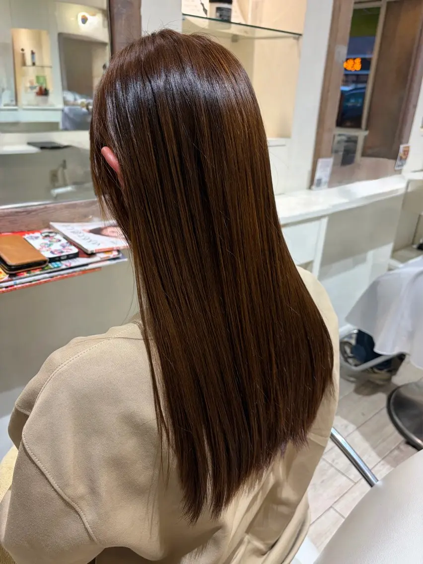 ロング 縮毛矯正 トリートメント カット 縮毛矯正 トリートメント NICCOLO室見 Erinaのヘアスタイル