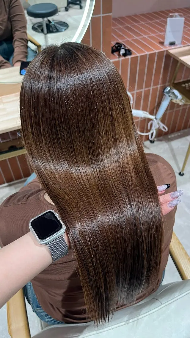 ロング カラー ヘアカラー トリートメント 🎀暖色カラー/ ハナ🎀のヘアスタイル