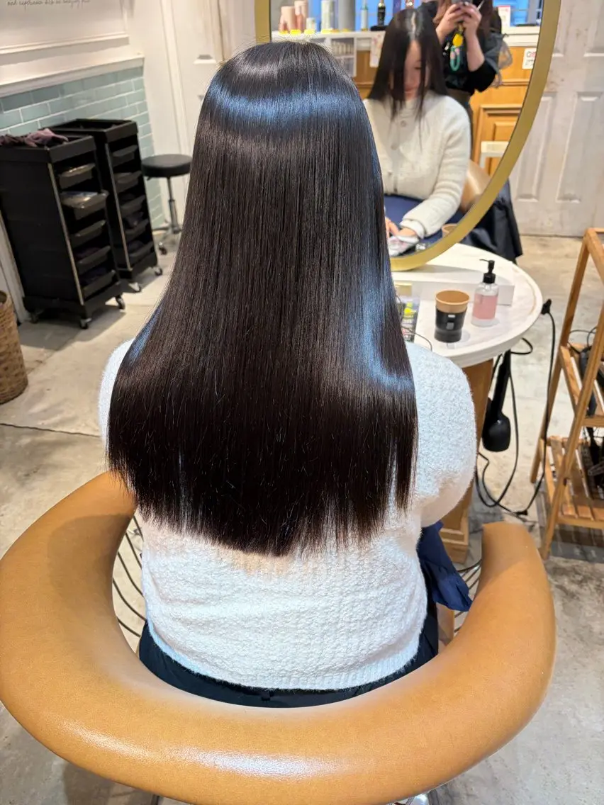 ロング 髪質改善 縮毛矯正 カット ヘアカラー トリートメント ヘアセット 髪質改善/ボブ /韓国/erikoのヘアスタイル