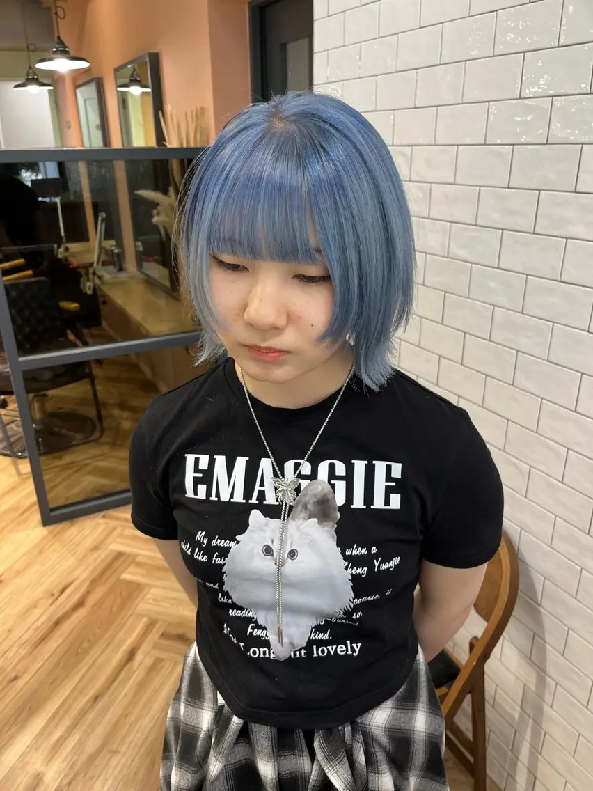 ショート カラー ヘアカラー もり まりものヘアスタイル