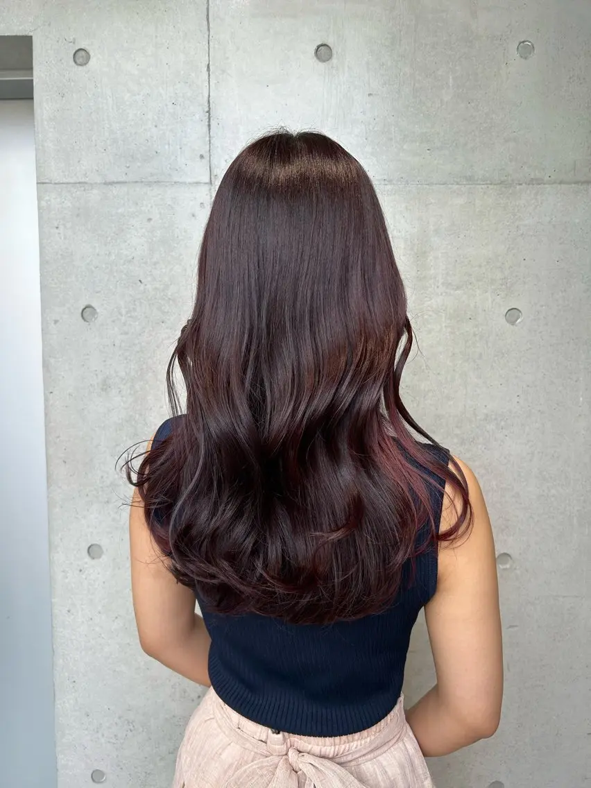 ロング カラー ヘアアレンジ カット ヘアカラー トリートメント ボブ艶モテカラー🫧 カリンのヘアスタイル