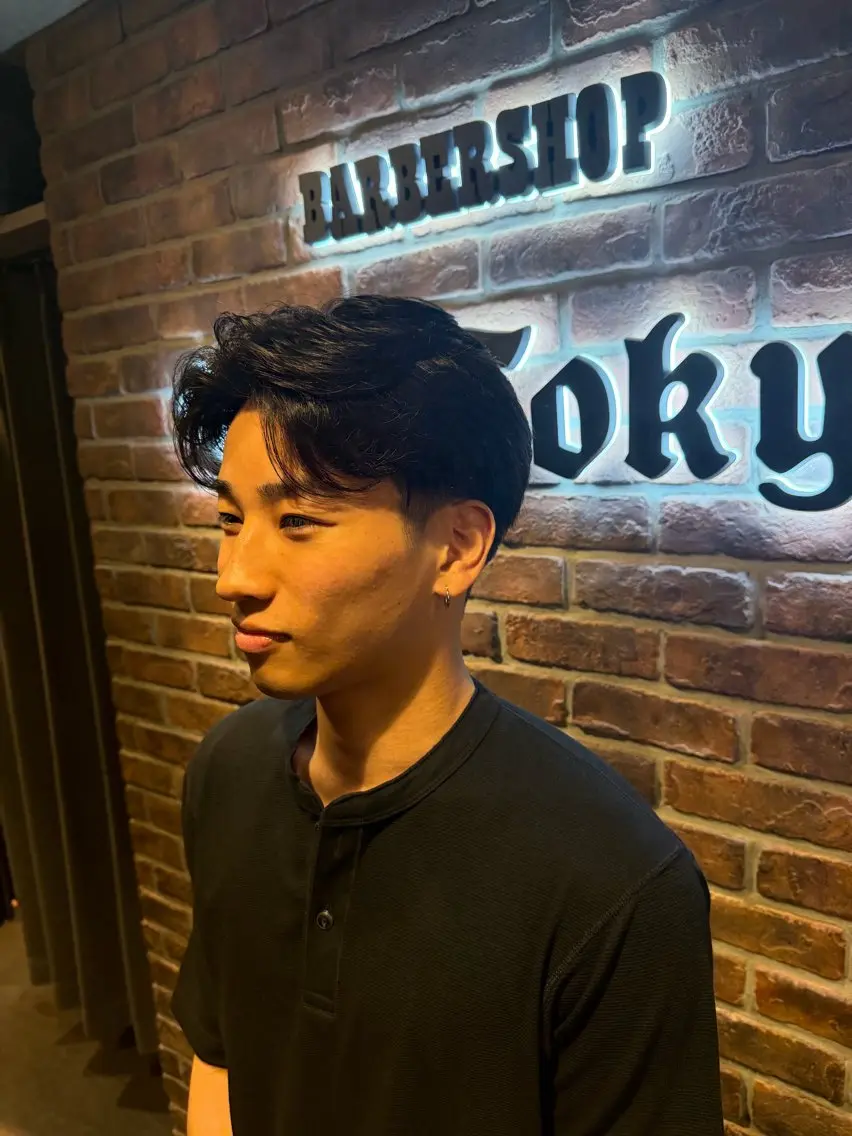 メンズ センターパート 加藤 大輝のヘアスタイル