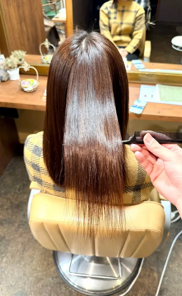 ロング 縮毛矯正 縮毛矯正 梶尾 悠人のヘアスタイル
