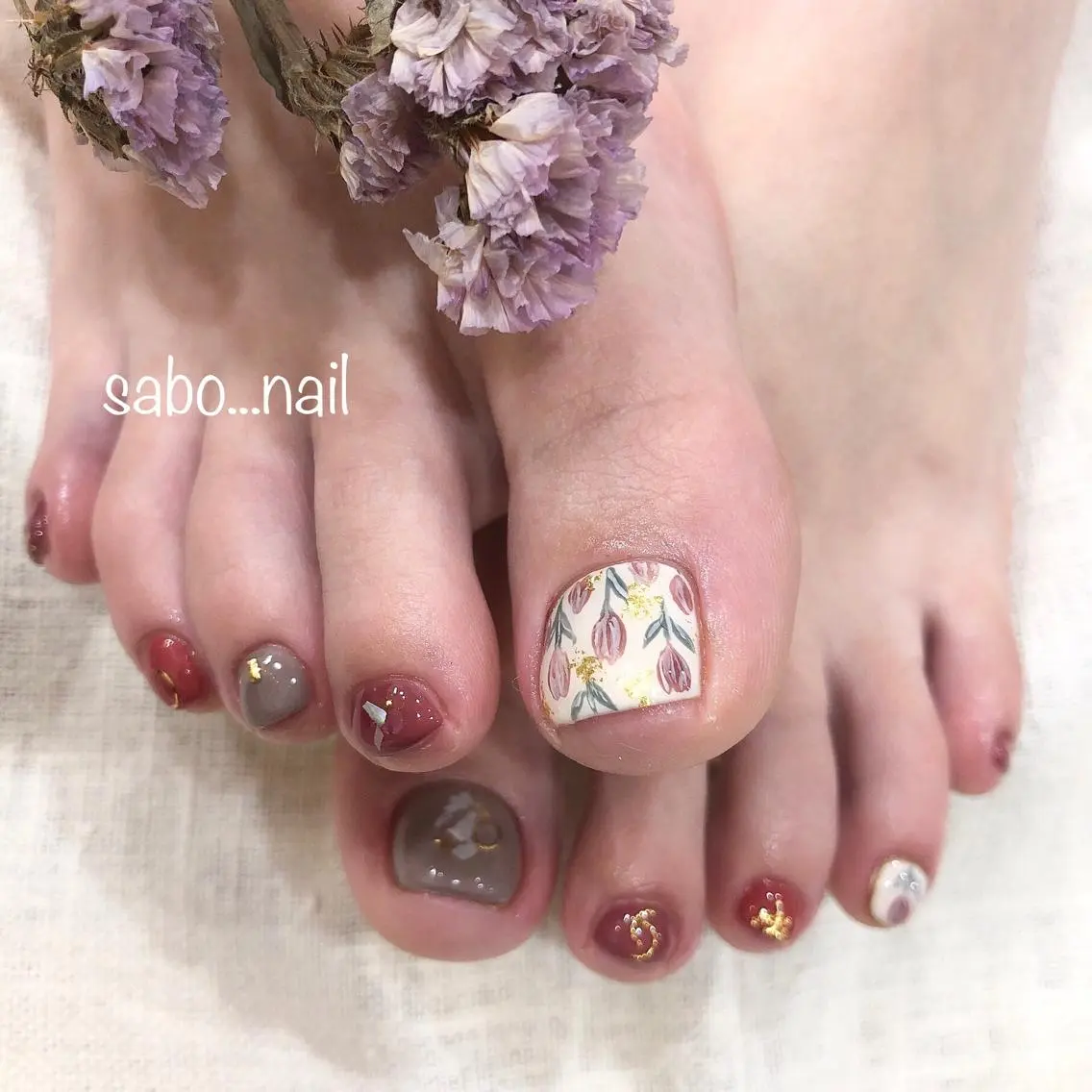 ネイル アートネイル 持ち込み フットネイル sabo... nailのネイルデザイン