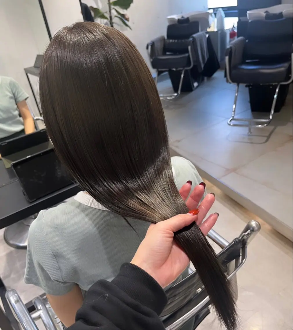 ロング カラー パーマ ヘアアレンジ ヘアカラー トリートメント 透明感カラー/縮毛 矯正/YUKAのヘアスタイル