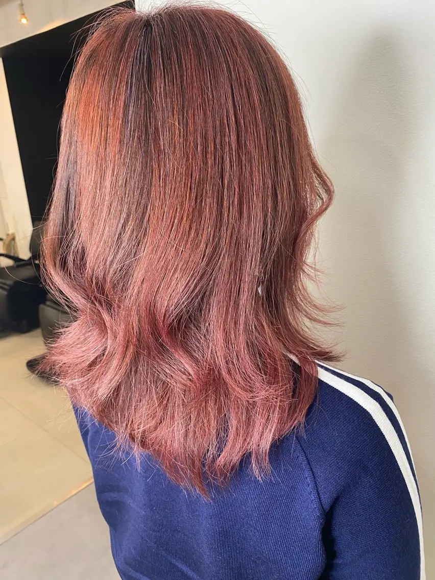 セミロング カラー ヘアカラー トリートメント Hiroshi ヒロシのヘアスタイル