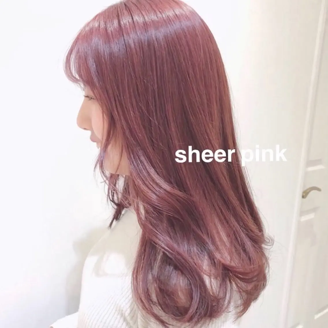 ロング SHION🍒ྀི/ ヘアメ/ピンクカラーのヘアスタイル