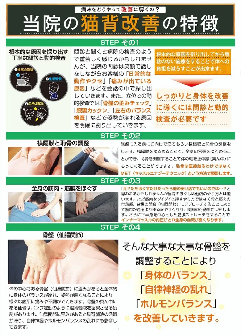 姿勢を改善する サンパーク整体浦和店のエステ・リラクイメージ