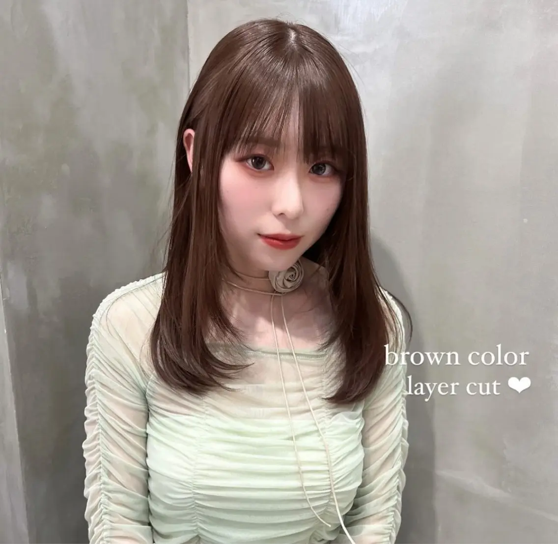 カット+カラー+前髪ストレート+トリートメント付き🧴の写真