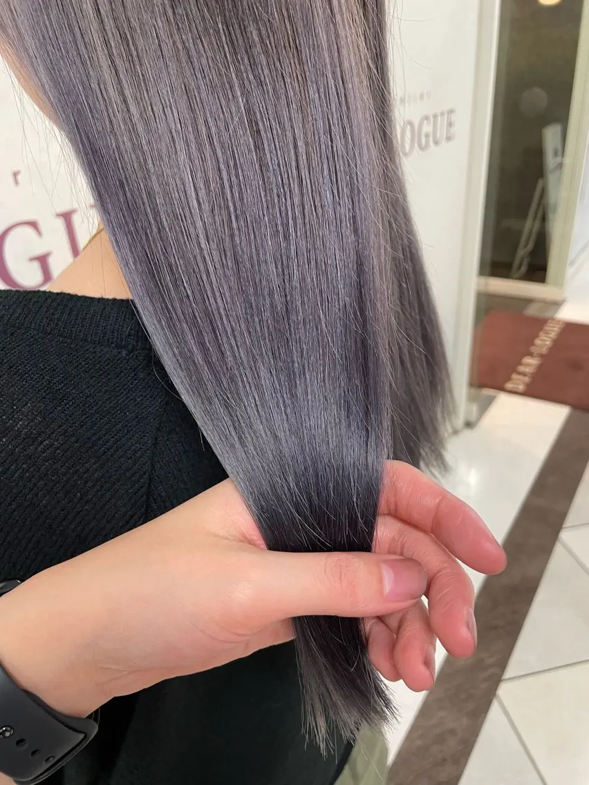 ロング カラー グラデーションカラー パープルカラー ﾅﾁｭﾗﾙ艶ｶﾗｰ 戸田めぐみのヘアスタイル