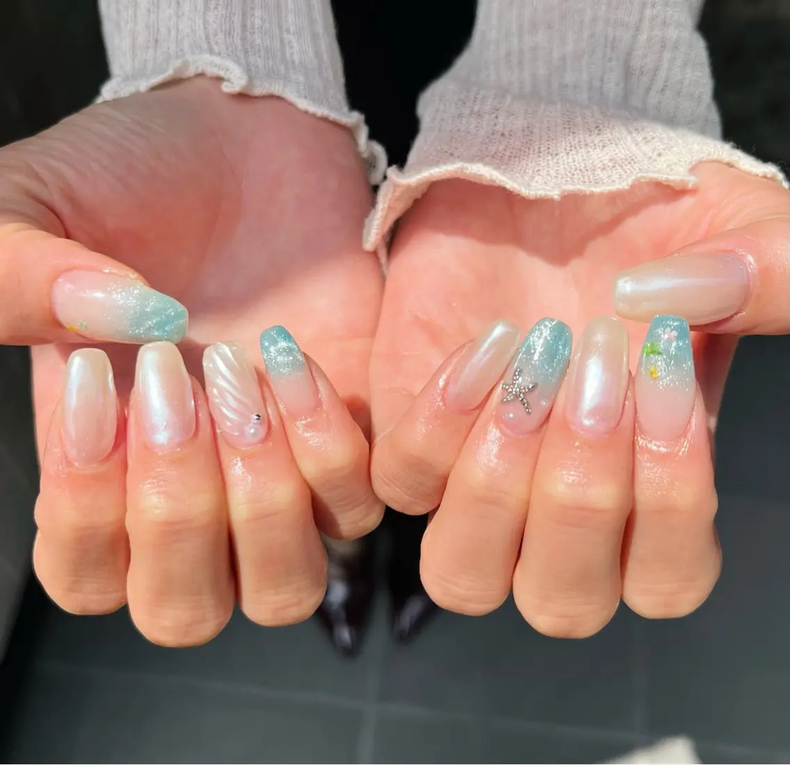ネイル 夏ネイル ハンドネイル HazeGrass NAILのネイルデザイン