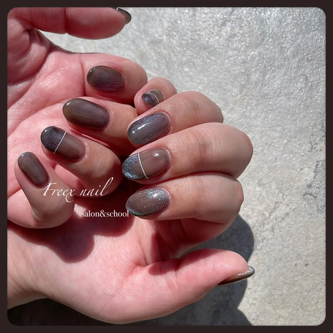 ネイル マグネットネイル ハンドネイル ハンドケア freex nail /ニュアンス/個性派のネイルデザイン