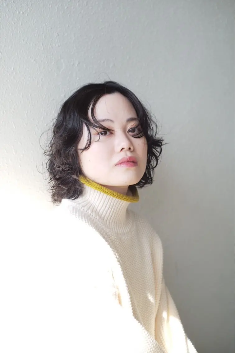 ミディアム パーマ カット パーマ stylist田口 祐歩のヘアスタイル