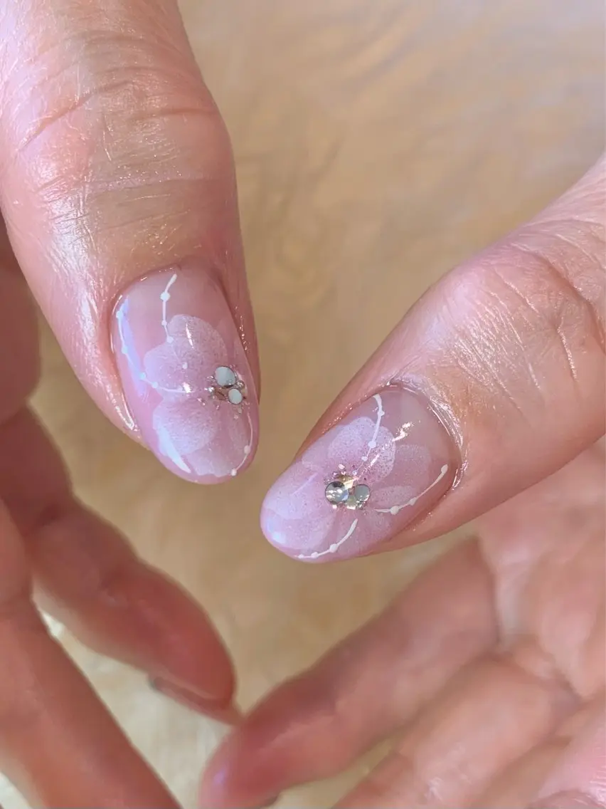 ネイル アートネイル フラワーネイル ジェルネイル Sweets& nail みなこのネイルデザイン