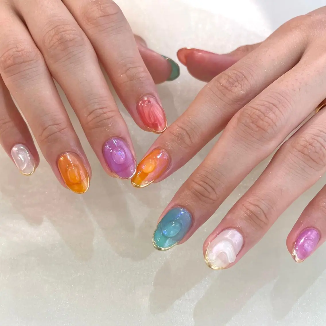 ネイル ハンドネイル 新井 ひなののネイルデザイン