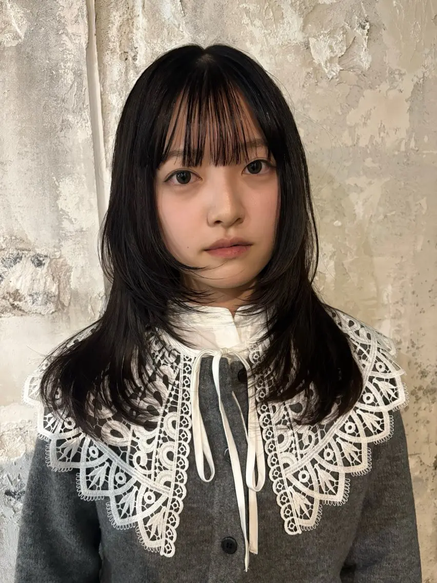 ロング 西村 瑠々花のヘアスタイル