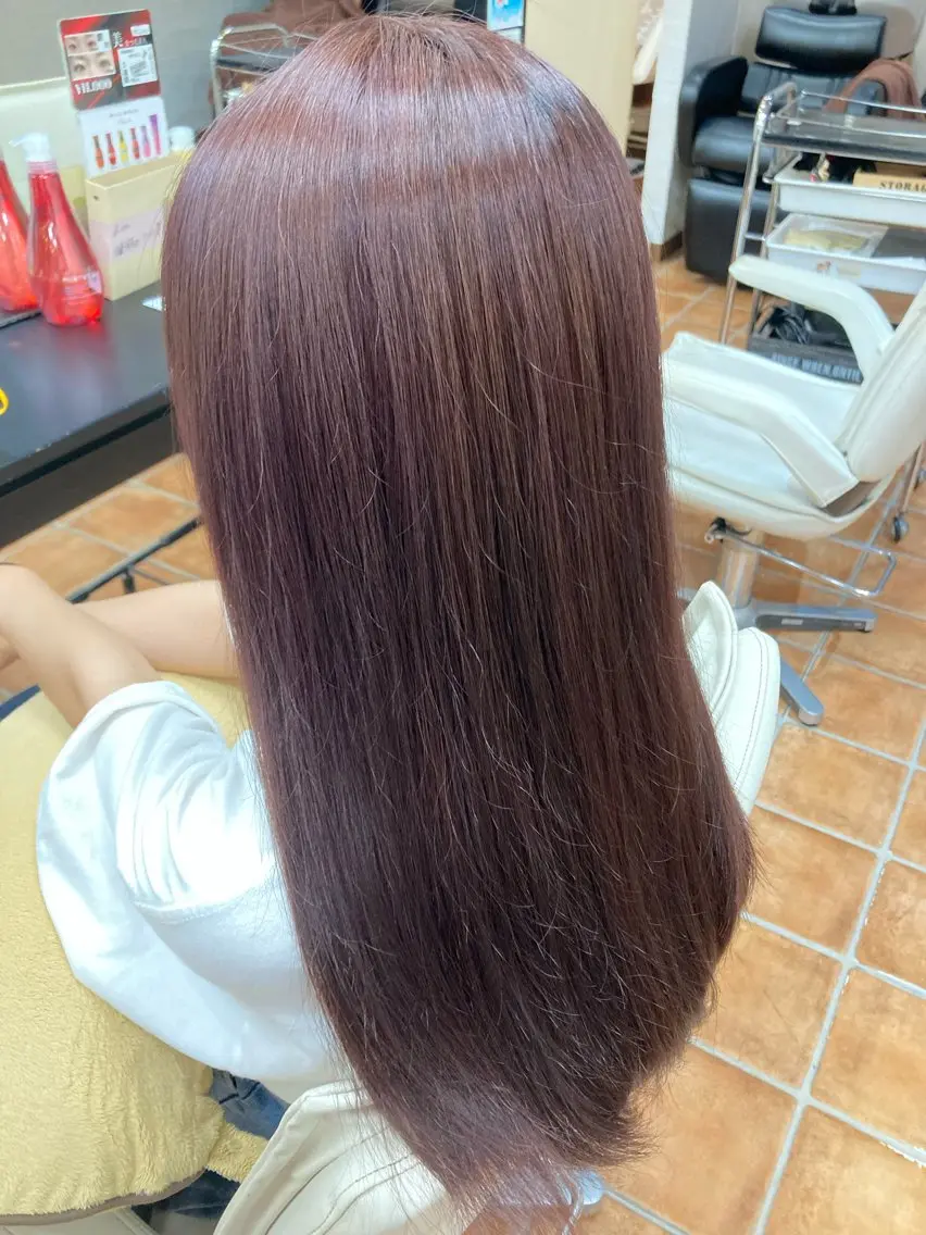 【暖色 寒色】カット➕艶ジェルカラー➕髪質改善ヘアエステトリートメントの写真