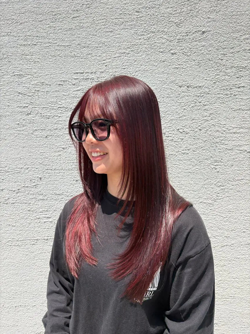 ロング カラー レイヤーカット カット ヘアカラー picasso yume/ボブカットのヘアスタイル
