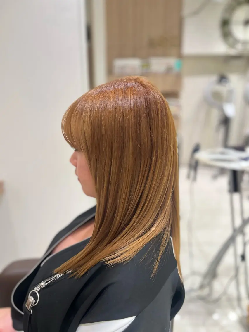 カラー ブリーチ ブリーチなしカラー 中森 玲菜のヘアスタイル