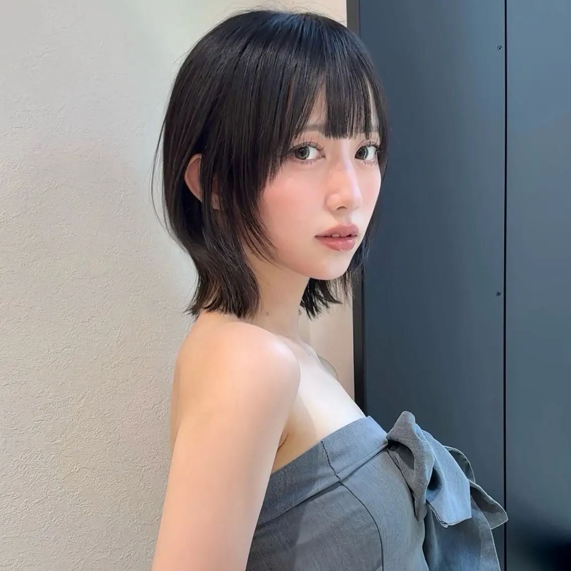 ショート ボブレイヤー ボブ 顔まわりレイヤー 韓国風ヘア レイヤーカット カット ヘアカラー トリートメント 🤍髪質改善 🤍透明感カラー🤍のヘアスタイル