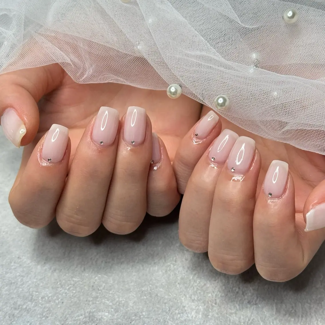 ネイル ピンク ホワイト VENa eye＆ nail salonのマツエク・マツパデザイン
