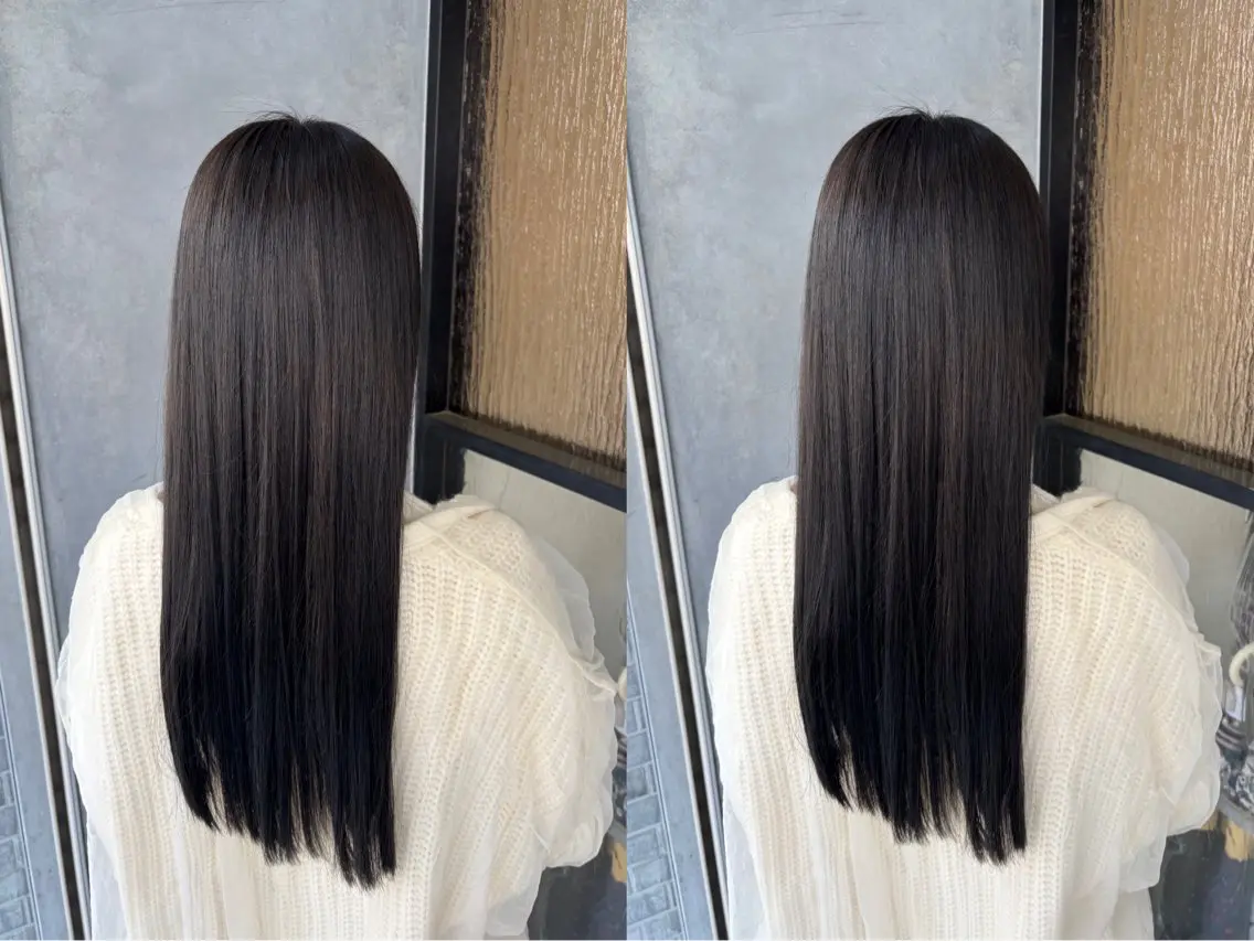 🌟暗髪カラー\地毛風カラー限定🌟 🩵ワンカラー+髪質改善トリートメント🩵の写真